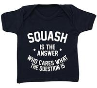 Hippowarehouse Squash is The Answer Who Cares What The Question is Baby Unisex t-Shirt Short Sleeve Black
