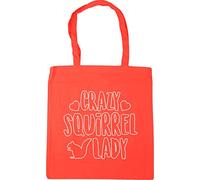 Hippowarehouse squirrel lady Tote Shopping Gym Beach Bag 42cm x38cm, 10 litres