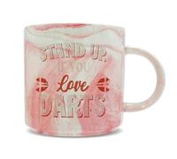 Hippowarehouse Stand Up if You Love Darts Gift for Him Her Daughter Son Dad Mum Printed Mug Various Colour Options Ceramic Cup Kitchenware 11oz