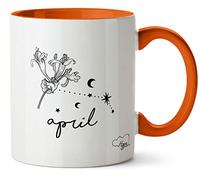 Hippowarehouse Star Sign Zodiac Constellation April Honeysuckle Printed Mug Various Colour Options Ceramic Cup Kitchenware 11oz