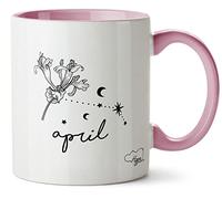 Hippowarehouse Star Sign Zodiac Constellation April Honeysuckle Printed Mug Various Colour Options Ceramic Cup Kitchenware 11oz