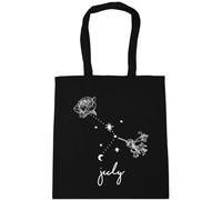 Hippowarehouse Star sign zodiac constellation July rose honeysuckle Tote Shopping Gym Beach Bag 42cm x38cm, 10 litres
