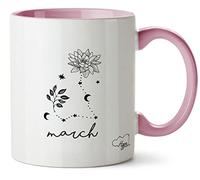 Hippowarehouse Star Sign Zodiac Constellation March Lily Printed Mug Various Colour Options Ceramic Cup Kitchenware 11oz