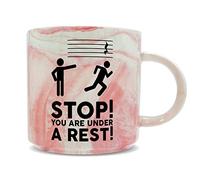 Hippowarehouse Stop! You are Under a Rest! - Music Note Printed Mug Various Colour Options Ceramic Cup Kitchenware 11oz