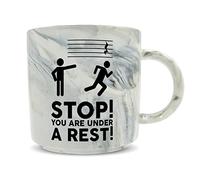Hippowarehouse Stop! You are Under a Rest! - Music Note Printed Mug Various Colour Options Ceramic Cup Kitchenware 11oz