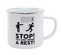 Hippowarehouse Stop! You are Under a Rest! - Music Note Printed Mug Various Colour Options Ceramic Cup Kitchenware 11oz