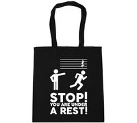 Hippowarehouse Stop! You are under a rest! - Music note Tote Shopping Gym Beach Bag 42cm x38cm, 10 litres