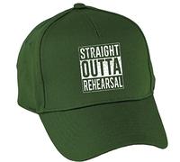 Hippowarehouse Straight Outta Rehearsal Baseball Cap hat Premium Printed 5 Panel OneSize Adults Bottle Green