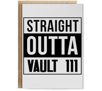Hippowarehouse Straight outta vault 111 Birthday Card A5 Personalised with envelope for him for her Funny Cards for Men and Women Blank inside option