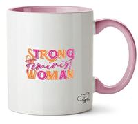 Hippowarehouse Strong Feminist Woman Printed Mug Various Colour Options Ceramic Cup Kitchenware 11oz
