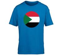 Hippowarehouse Sudan Flag Kids Children's Short Sleeve t-Shirt Sapphire Blue