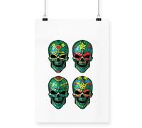 Hippowarehouse Sugar Skulls printed poster wall art wall design