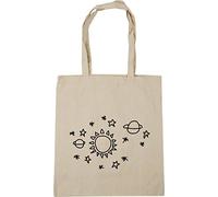 Hippowarehouse Sun star space pattern Tote Shopping Gym Beach Bag 42cm x38cm, 10 litres