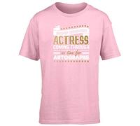 Hippowarehouse Super Awesome Actress Coming Through No Time for Autographs Kids Children's Short Sleeve t-Shirt Pink