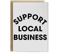 Hippowarehouse Support Local Business Personalised Card A6 with envelope for him for her Funny Cards for Men and Women Blank inside option