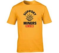 Hippowarehouse Support The Miners Handshake Unisex Short Sleeve t-Shirt Gold