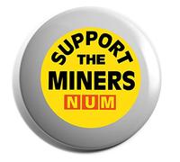 Hippowarehouse Support The Miners NUM Badge Various Sizes 38mm 50mm 75mm