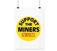 Hippowarehouse Support The Miners NUM Poster A2 Wall Art Design Classroom Room Gym Office Décor