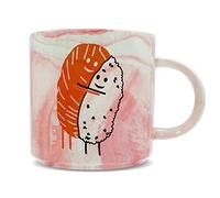 Hippowarehouse Sushi Hug - Illustration Printed Mug Various Colour Options Ceramic Cup Kitchenware 11oz