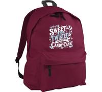 Hippowarehouse Sweet But Twisted Im a Candy Cane Funny Christmas Cracker Joke Festive Graphic backpack ruck sack Dimensions: 31 x 42 x 21 cm Capacity: 18 litres