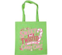 Hippowarehouse Sweet But Twisted Im a Candy Cane Funny Christmas Cracker Joke Festive Graphic Tote Shopping Gym Beach Bag 42cm x38cm, 10 litres