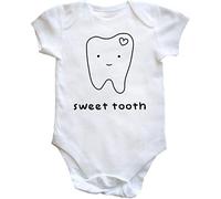 Hippowarehouse Sweet Tooth Baby Vest Bodysuit (Short Sleeve) Boys Girls