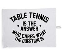 Hippowarehouse Table Tennis is the Answer Who Cares What the Question Is Tea Towel Eco Printed Dish Cloth Kitchen accessory 50cmx70cm 100% Cotton
