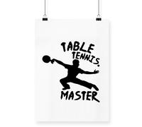 Hippowarehouse Table Tennis Master Poster A1 Wall Art Design Classroom Room Gym Office Décor