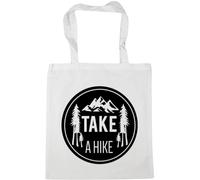 Hippowarehouse Take a Hike Pocket Tote Shopping Gym Beach Bag 42cm x38cm, 10 litres