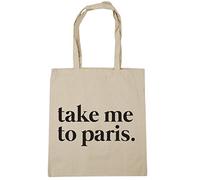 Hippowarehouse Take Me To Paris Tote Shopping Gym Beach Bag 42cm x38cm, 10 litres