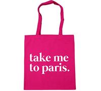Hippowarehouse Take Me To Paris Tote Shopping Gym Beach Bag 42cm x38cm, 10 litres