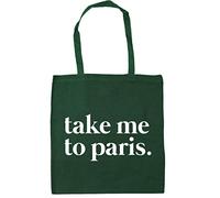 Hippowarehouse Take Me To Paris Tote Shopping Gym Beach Bag 42cm x38cm, 10 litres