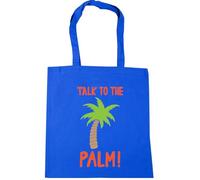 Hippowarehouse Talk to the Palm Tote Shopping Gym Beach Bag 42cm x38cm, 10 litres