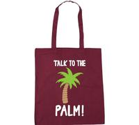 Hippowarehouse Talk to the Palm Tote Shopping Gym Beach Bag 42cm x38cm, 10 litres