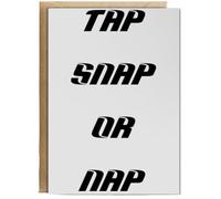Hippowarehouse Tap Snap Or Nap Birthday Card A5 Personalised with envelope for him for her Funny Cards for Men and Women Blank inside option