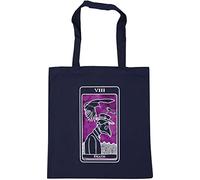 Hippowarehouse Tarot Cards Death Field Man Mask Crow Birds Scary Spooky Tote Shopping Gym Beach Bag 42cm x38cm, 10 litres