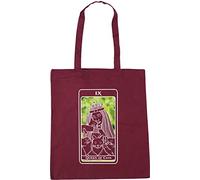 Hippowarehouse Tarot Cards Queen of Cats Woman Crown Green Tote Shopping Gym Beach Bag 42cm x38cm, 10 litres