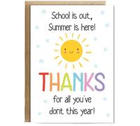 Hippowarehouse Teacher Thank You Card School Is Out Summer Is Here Youve Done So Much This Year Personalised Card A6 with envelope for him for her Funny Cards for Men and Women Blank inside option