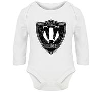 Hippowarehouse Team Badger Baby Vest Bodysuit (Long Sleeve) Boys Girls White
