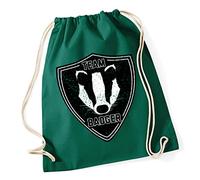 Hippowarehouse Team badger Drawstring Cotton School Gym Kid Bag Sack 37cm x 46cm, 12 litres