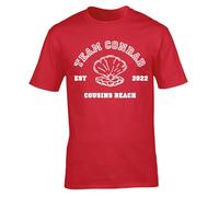 Hippowarehouse Team Conrad Cousins Beach Unisex Short Sleeve t-Shirt Medium Adult Red