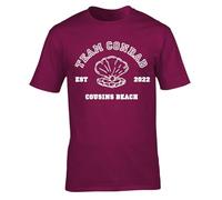 Hippowarehouse Team Conrad Cousins Beach Unisex Short Sleeve t-Shirt Small Adult Maroon