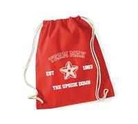 Hippowarehouse Team max the upside down Drawstring Cotton School Gym Bag 37cm x 46cm, 12 litres