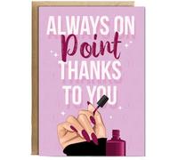 Hippowarehouse Thank You Card for Nail Technician Nails Always on Point Personalised Card A5 with envelope for him for her Funny Cards for Men and Women Blank inside option