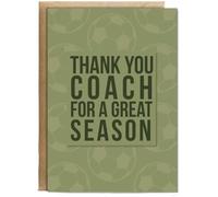 Hippowarehouse Thank you coach for a great season Personalised Card A6 with envelope for him for her Funny Cards for Men and Women Blank inside option