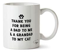 Hippowarehouse Thank You for Being a dad to me and Grandad to My cat Printed Mug Cup Ceramic 10oz