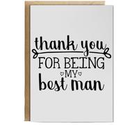 Hippowarehouse Thank You For Being My Best Man Birthday Card A5 Personalised with envelope for him for her Funny Cards for Men and Women Blank inside option