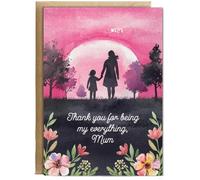 Hippowarehouse Thank You for Being My Everything, Mum Mothers Day Card Birthday Card A5 Personalised with envelope for him for her Funny Cards for Men and Women Blank inside option