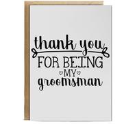 Hippowarehouse Thank You For Being Our Groomsman Personalised Card A6 with envelope for him for her Funny Cards for Men and Women Blank inside option