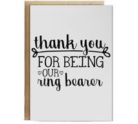 Hippowarehouse Thank You For Being Our Ring Bearer Birthday Card A5 Personalised with envelope for him for her Funny Cards for Men and Women Blank inside option